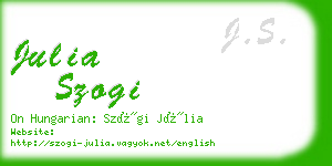 julia szogi business card